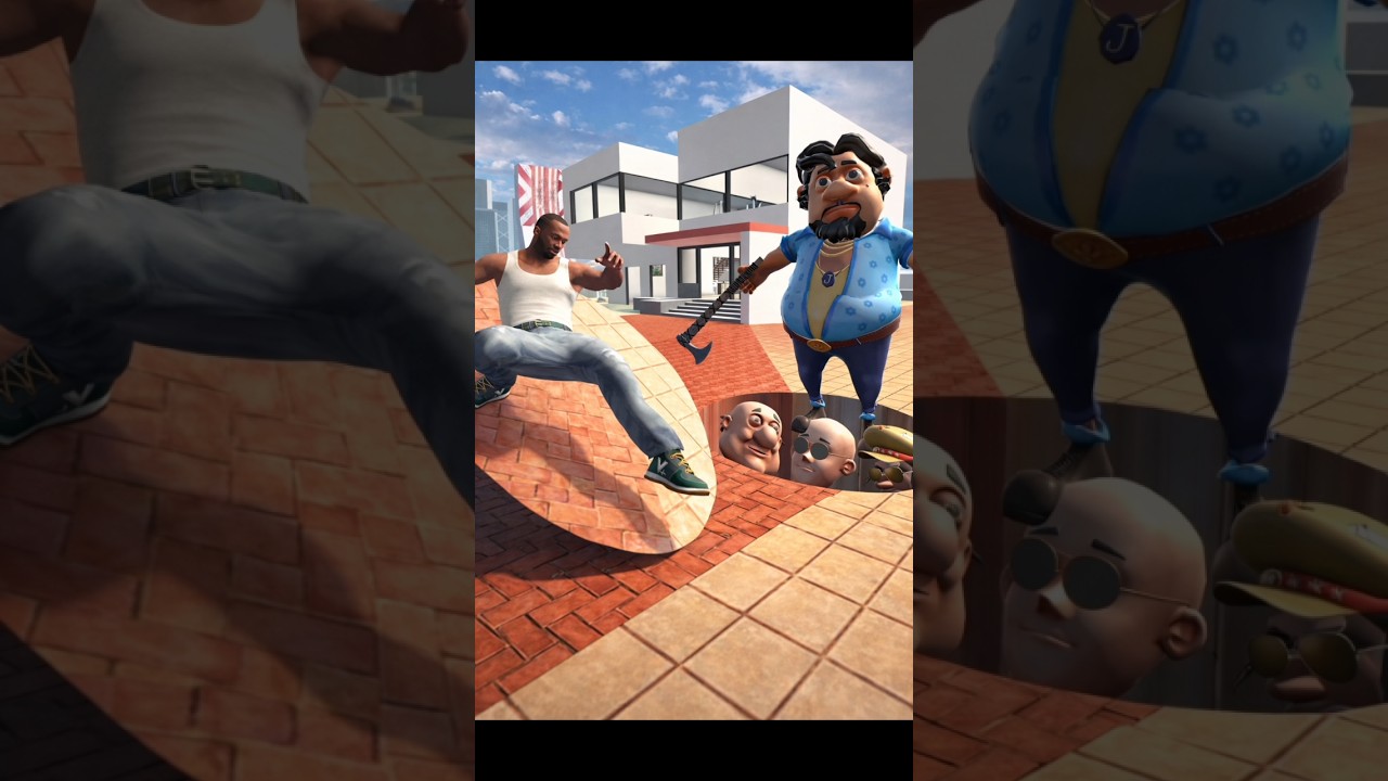 Franklin Vs Giant Don In Indian Bike Driving 3D #shortsfeed