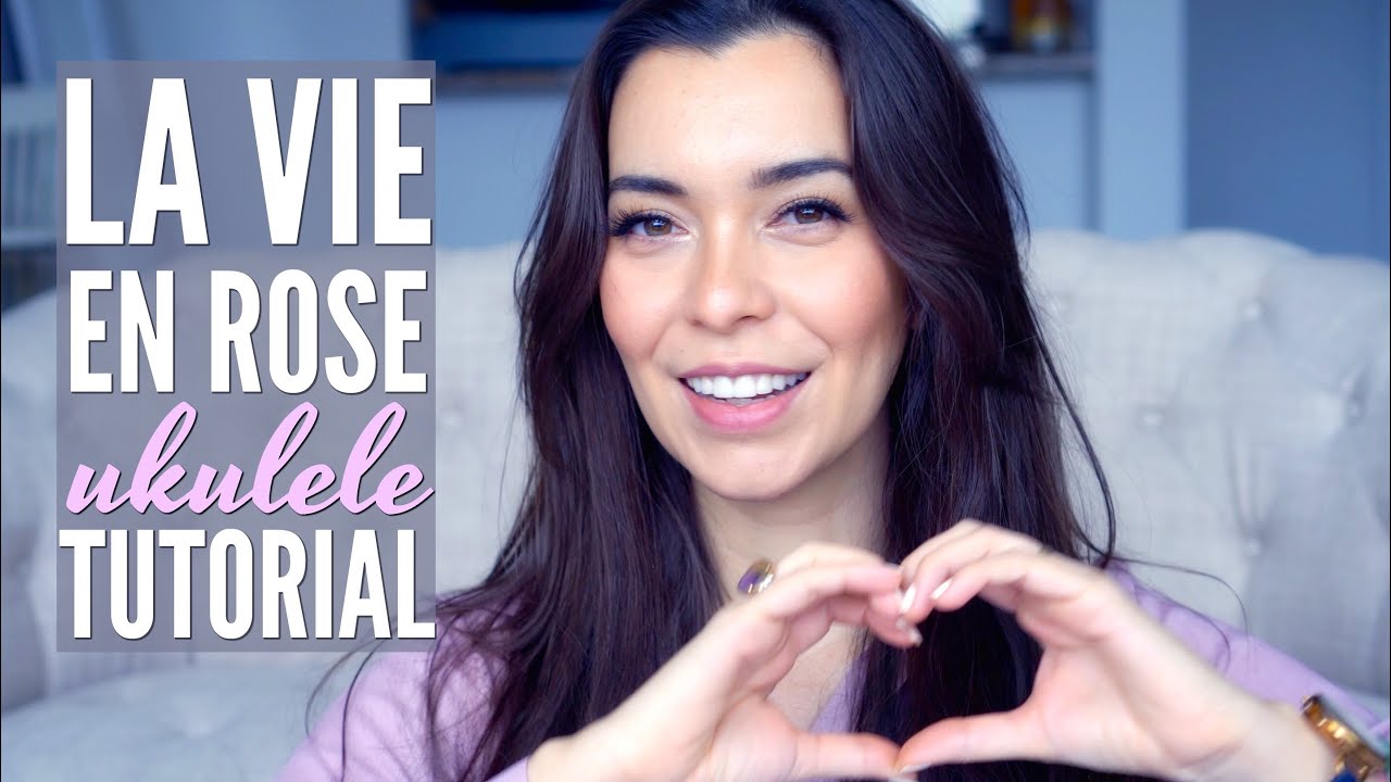 DAY 4 Love Songs Challenge: LA VIE EN ROSE Ukulele Tutorial for Baritone too!
