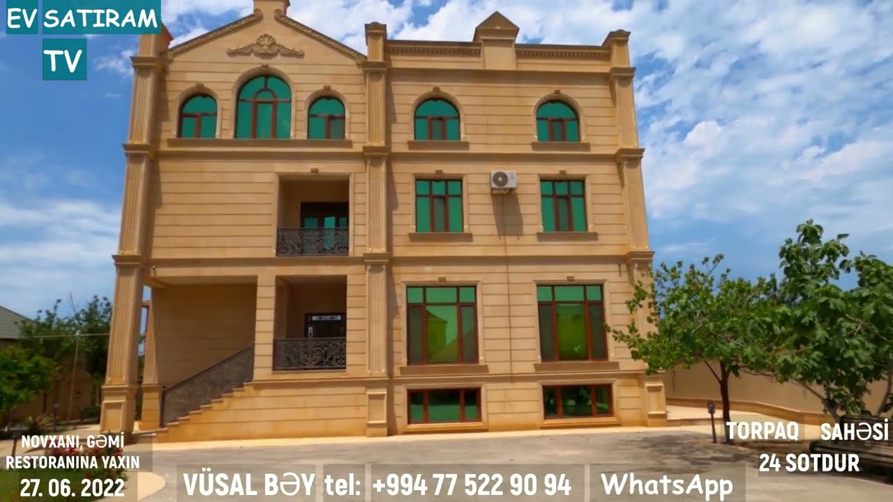 BAHALI VİLLA SATILIR NOVXANIDA/Недвижимость в Баку / EV SATIRAM TV/ Недвижимость в Азербайджане