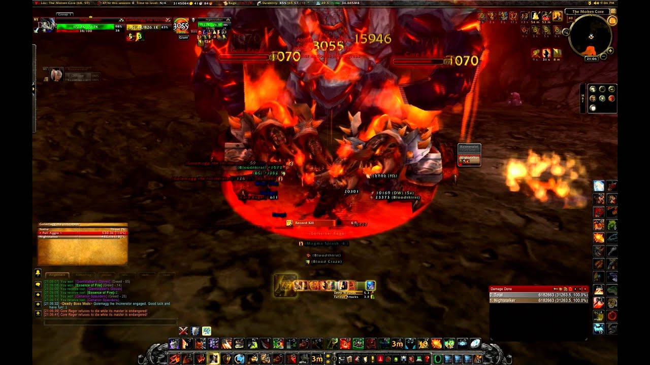 Molten Core done quick || Warrior solo lvl 85