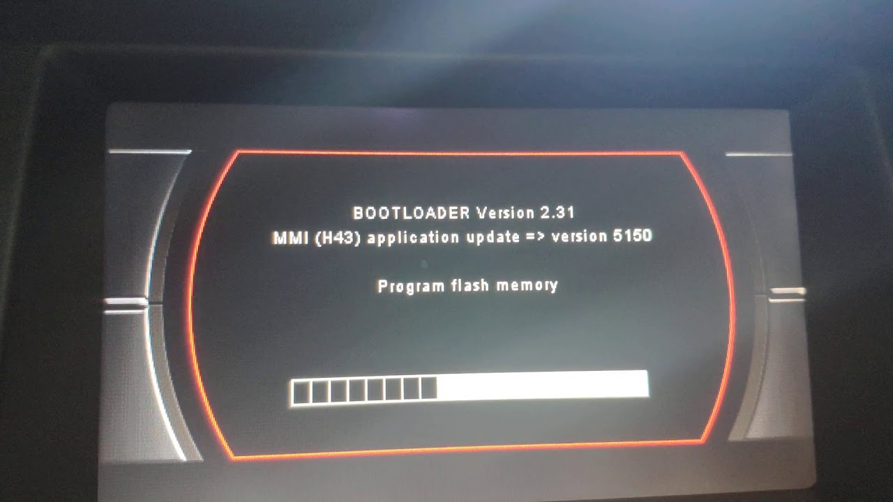 Audi MMI 2g stuck on bootloader (A6, A8, Q7, A4, A5)