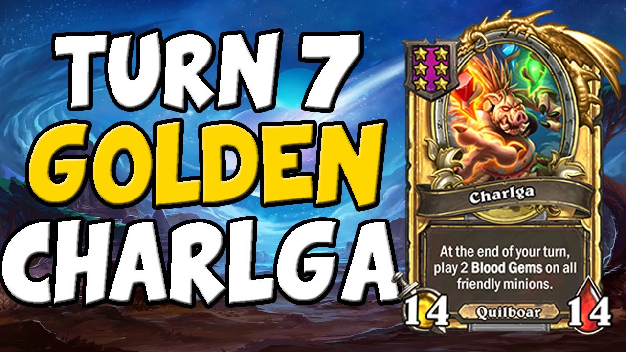 Turn 7 Golden Charlga | Quilboars Hearthstone Battlegrounds