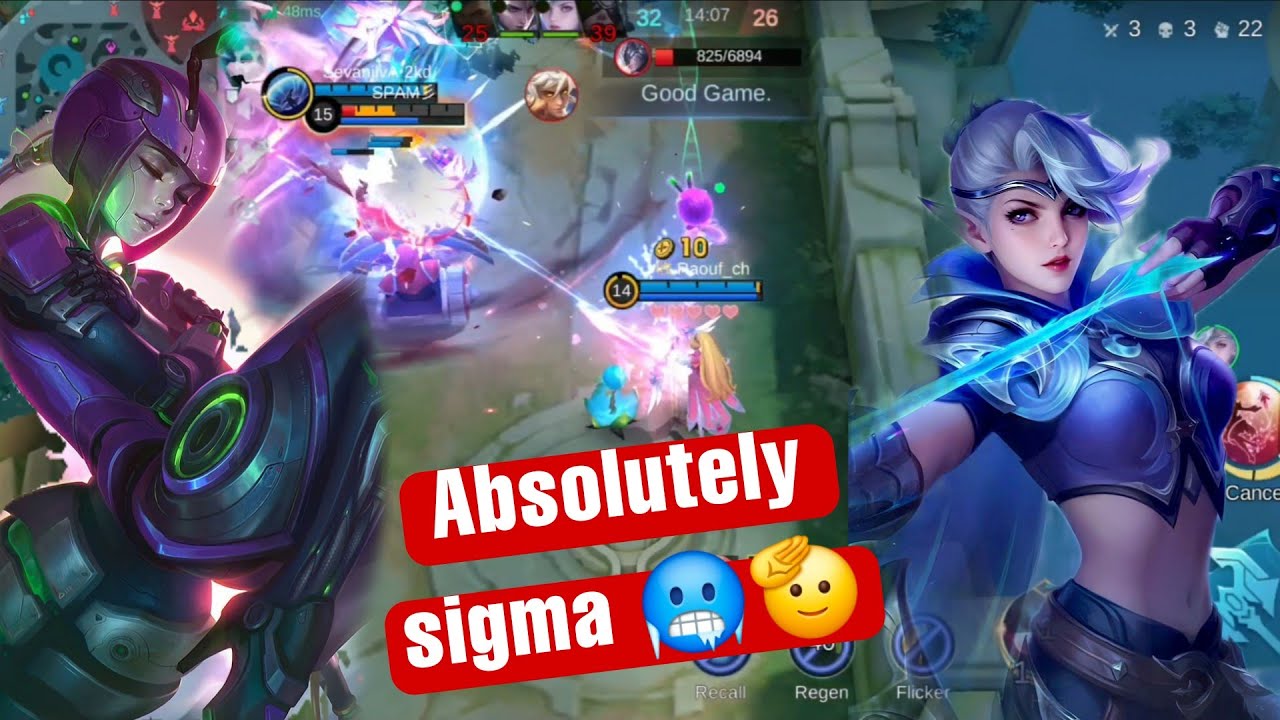 Gameplay Angela MVP 🤨🔥 Compo Miya Mobile legends 