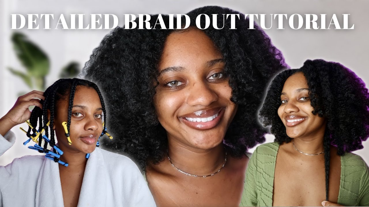 MY DETAILED BRAID OUT ROUTINE | ONLY 2 PRODUCTS USED + BRA LENGTH HAIR + 4B CURLS