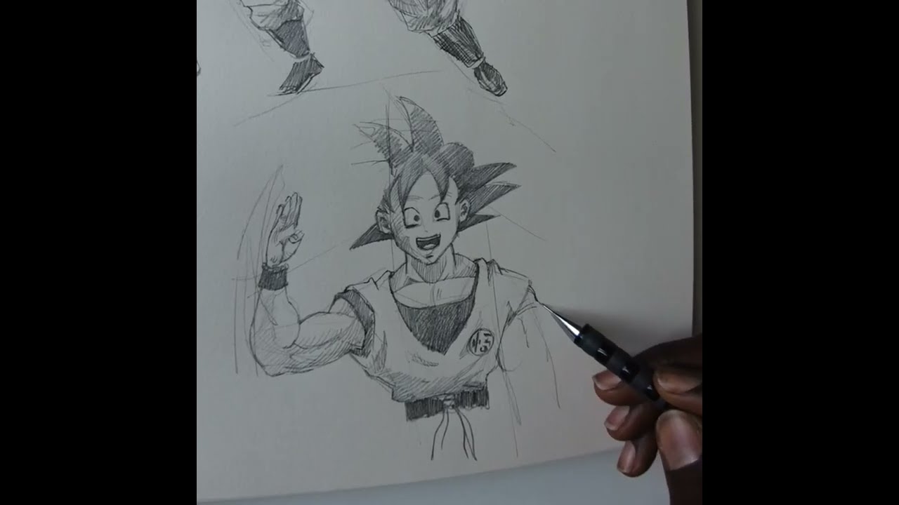 Goku Drawing Tutorial | Step by Step Pencil Sketch for Beginners Draw Goku from Scratch
