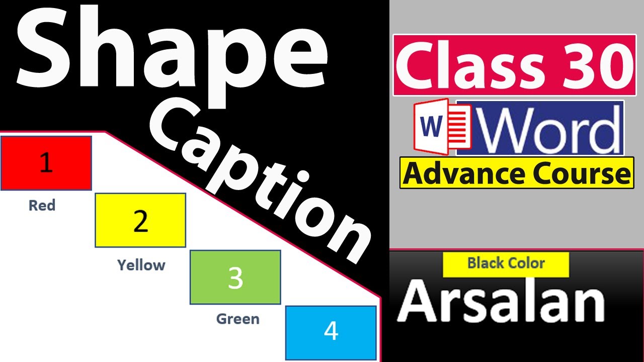 How to insert Shape Caption in Ms Word: Class No 30