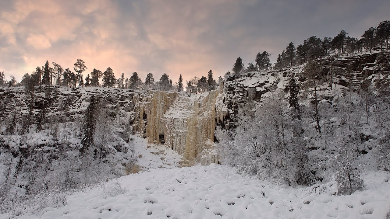 Frozen Waterfalls of Korouoma - Finland in Winter