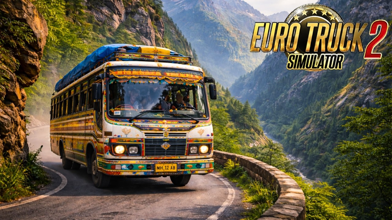 ALMOST FELL! 😰 Indian Sleeper Bus on World's Deadliest Ghat | ETS2