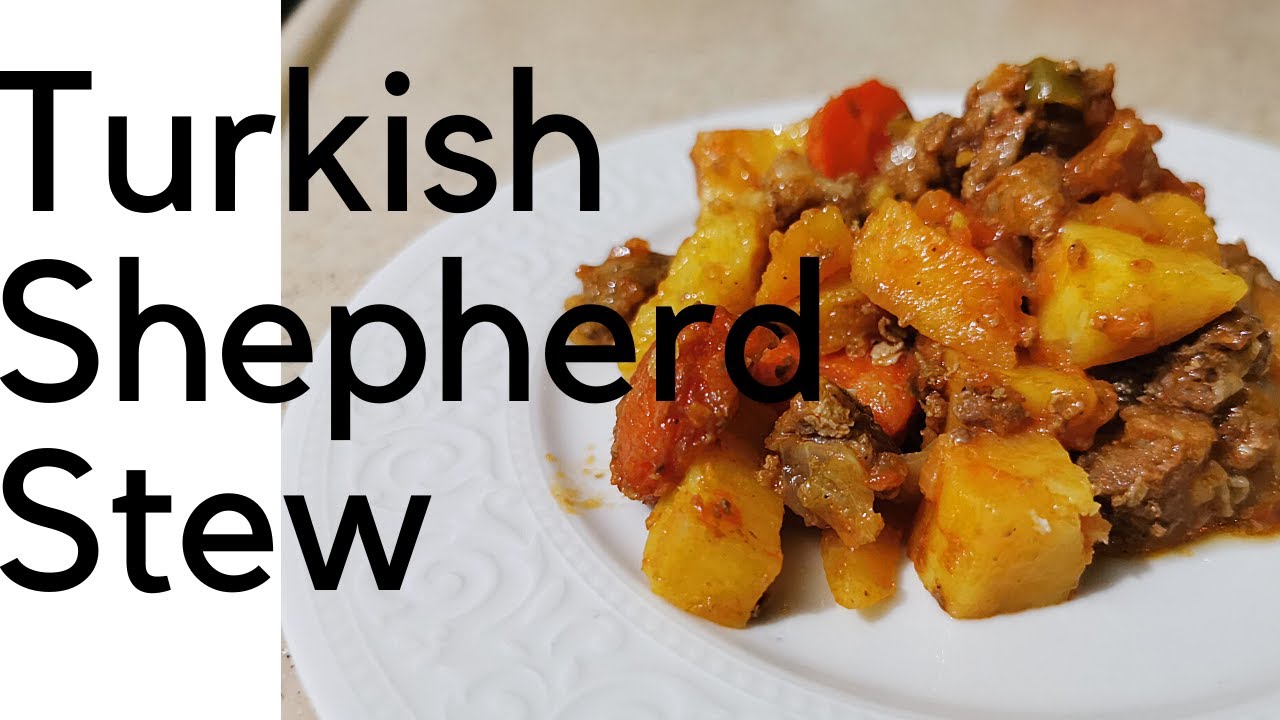Супер Вкусное Здоровое Тушеное мясо Турецкой овчарки с луком, Морковью и картофелем