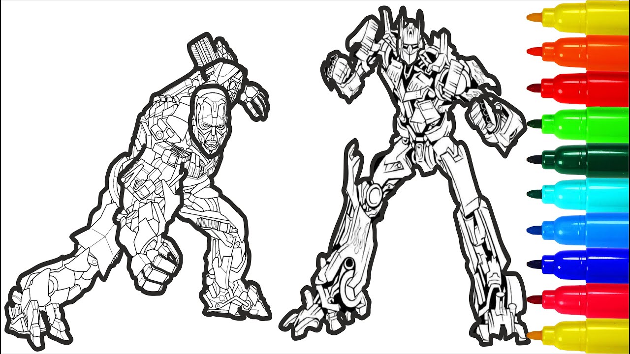 Transformers Two Fighters Coloring Pages