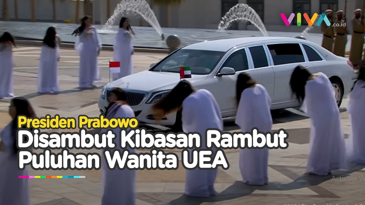 Arti di Balik Kibasan Rambut Wanita Sambut Prabowo di UEA