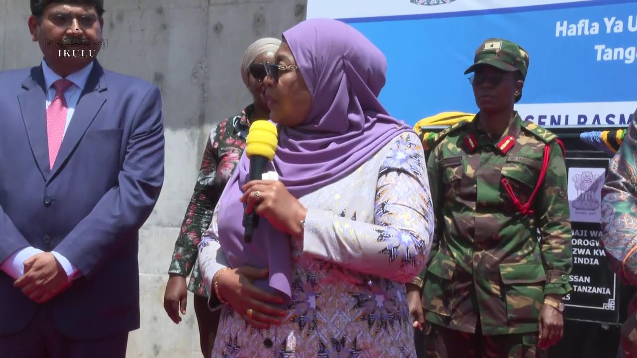 MHE. RAIS DKT. SAMIA AKIWEKA JIWE LA MSINGI MRADI WA MAJI WA MIJI 28