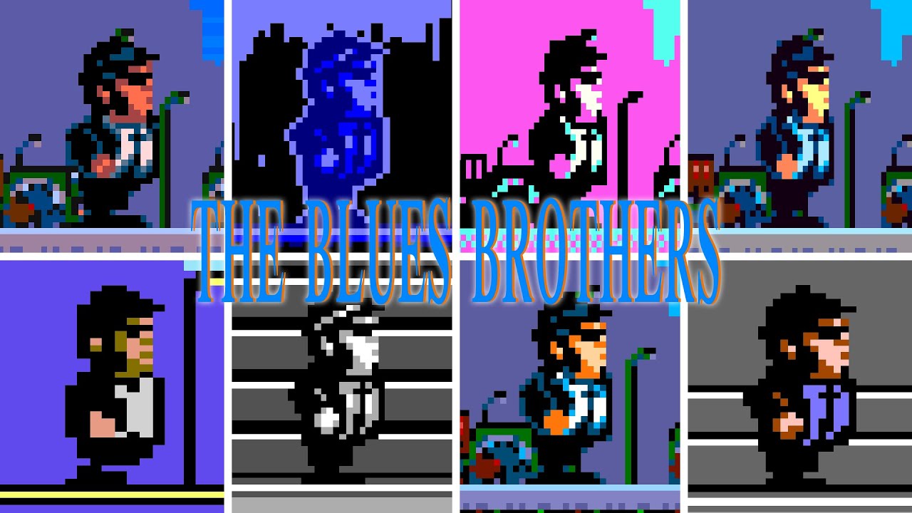 The Blues Brothers | Versions Comparison | Amiga, Atari ST, PC MS-DOS, C64, CPC, Game Boy and NES