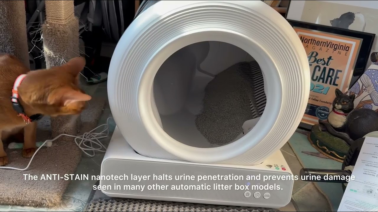 UAHPET Stainless Steel Self-Cleaning Cat Litterbox