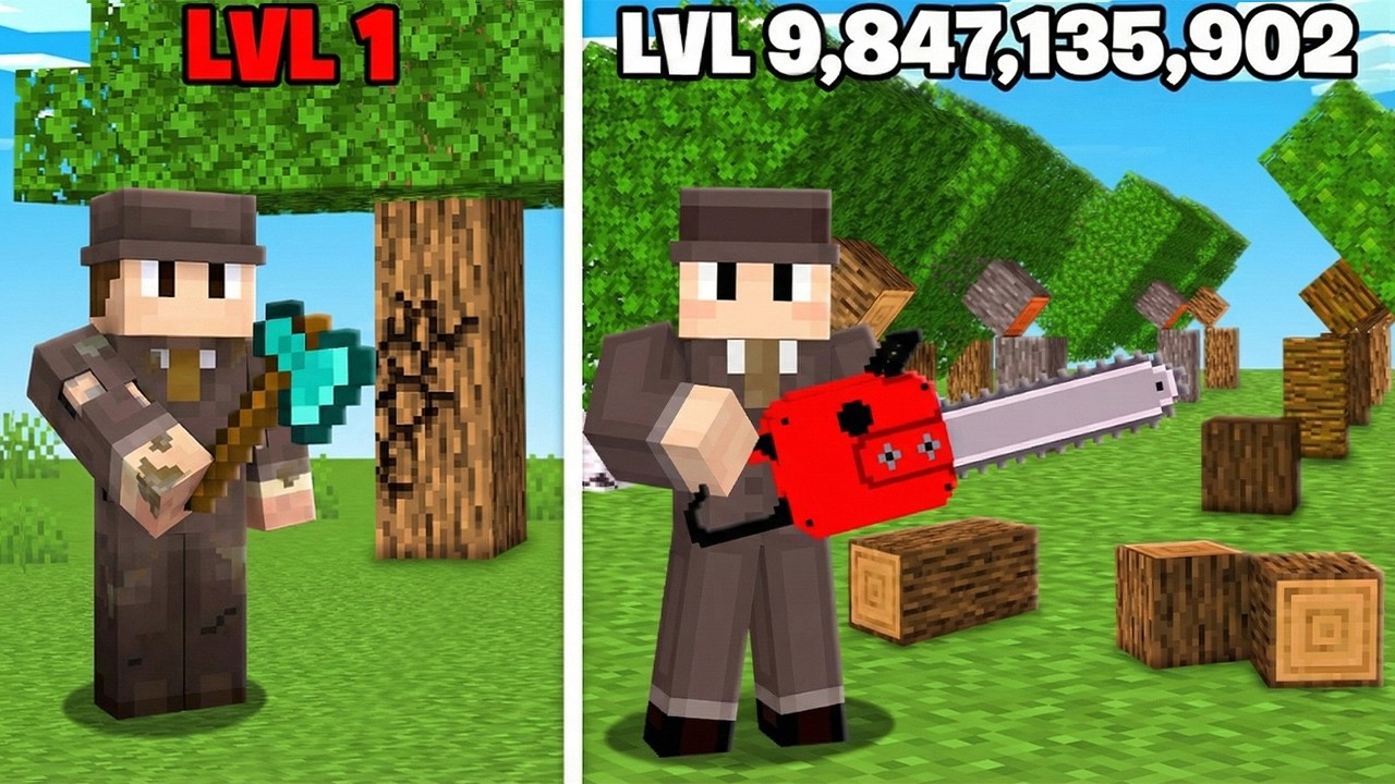 Ściąłem MILION DRZEW, by zostać BOGATYM w Minecraft