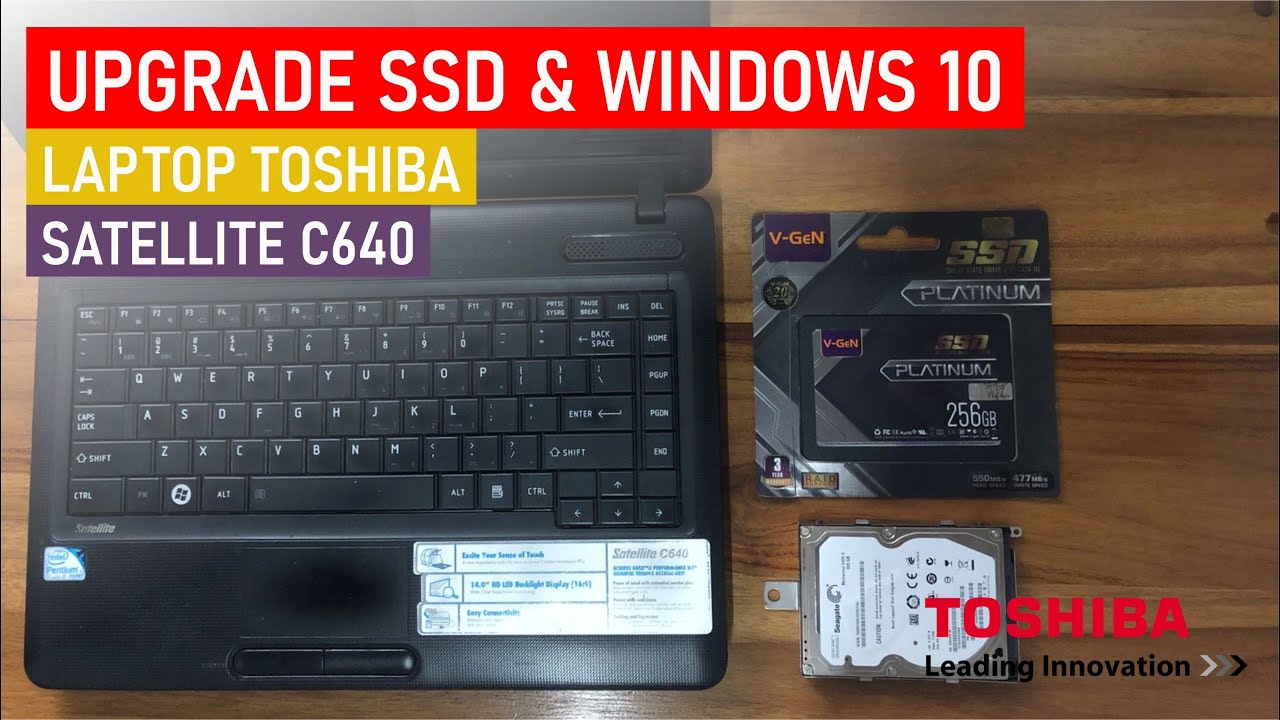 Upgrade SSD dan Windows 10 Laptop Toshiba Satellite C640