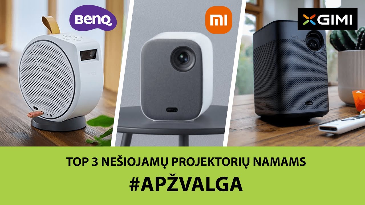 TOP 3 ne&scaron;iojamų projektorių namams apžvalga &ndash; Varlė.lt