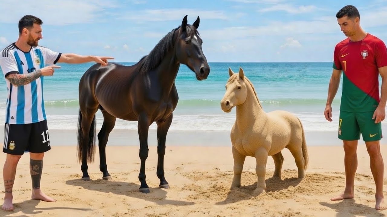 Messi Mocked Ronaldo 😢 But Watch How Ronaldo Shocks Him 😲 With Hardwork  | AI Story 