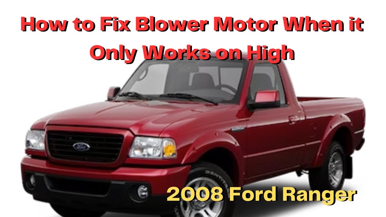 Blower Motor only works on high? Do THIS | How to fix blower motor/switch on a 2008 Ford Ranger XLT