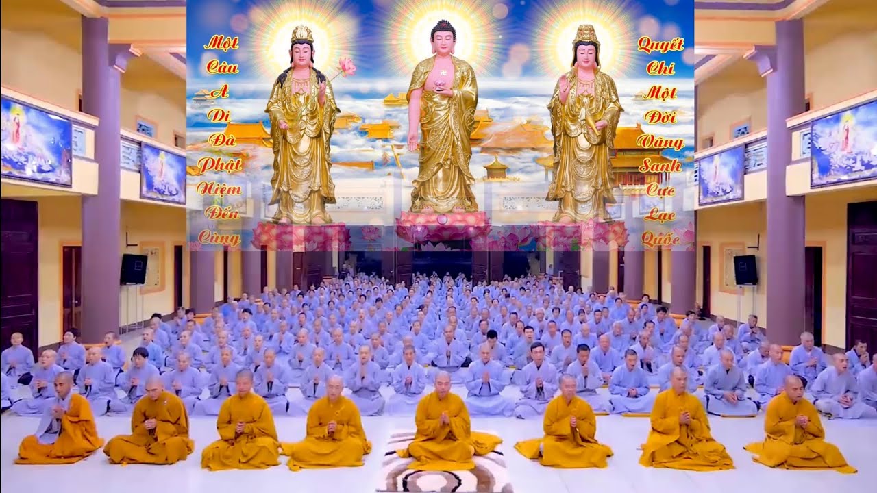 [Có Ảnh Phật]: Thời khóa Niệm Phật – Lễ Phật (4 chữ) sáng tối ở gia đình (Bản rút gọn có Phụ đề)