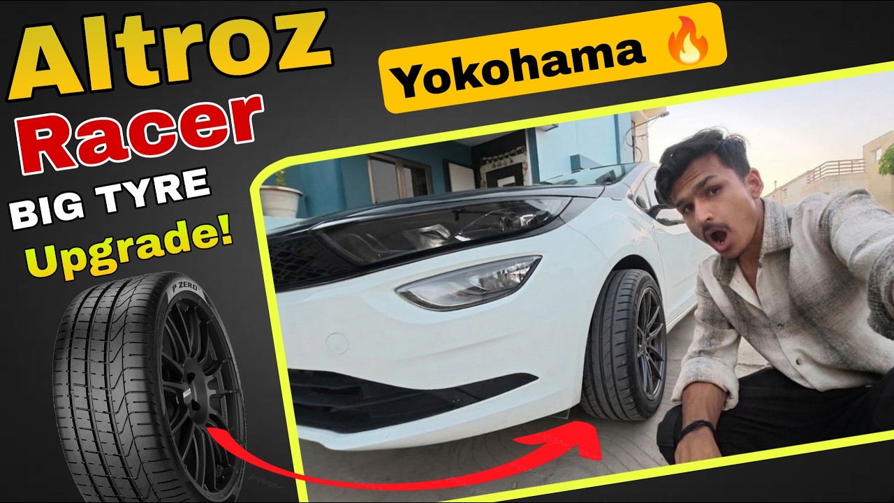 Tata Altroz Racer Big Tyre Upgrade: MRF vs Yokohama 195/55/16 🚀