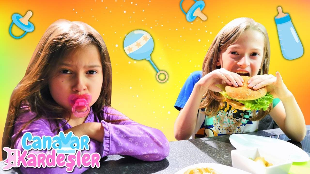 Bebek bakma oyun videosu. CANAVAR KARDEŞLER - Selin bebek olmak istiyor. Komik video