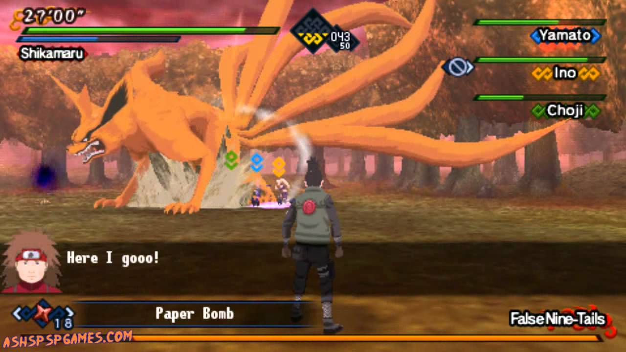 Naruto Shippuden: Kizuna Drive - PSP - Ch. #16. The False Nine-Tails Appears! [1/2]