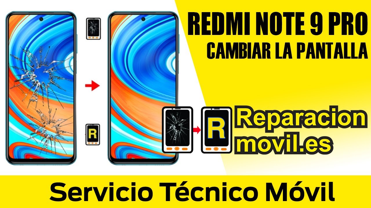 Cambiar pantalla Redmi Note 9 Pro. Original con Marco. Desmontaje Completo.