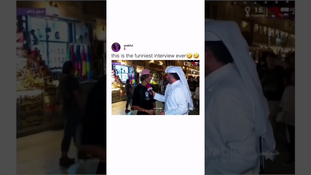 When you realize you both speak Arabic 😂 #arabic #qatar #worldcup2022 #funny #interview