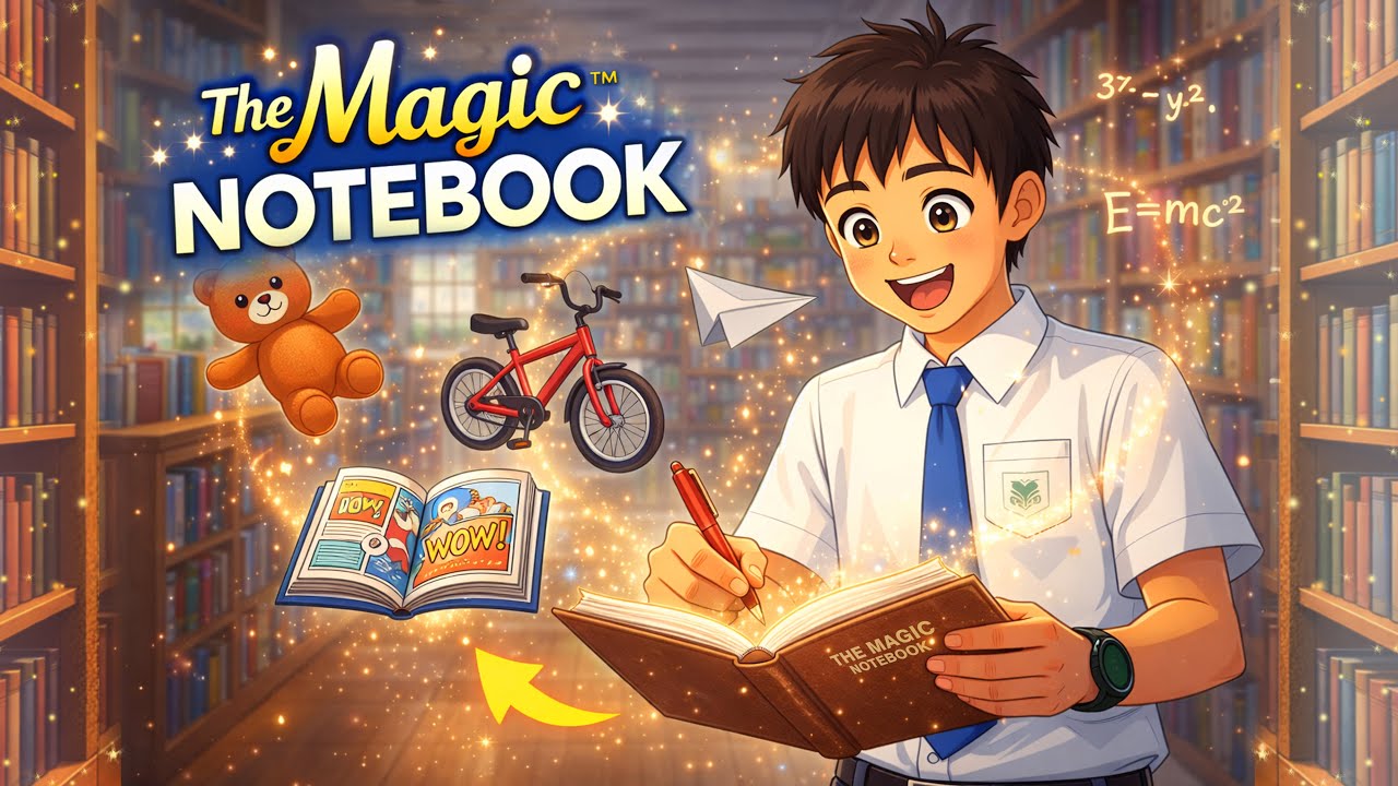 The Magic Notebook | Ghibli Style Animated Story | Magical School Anime Story