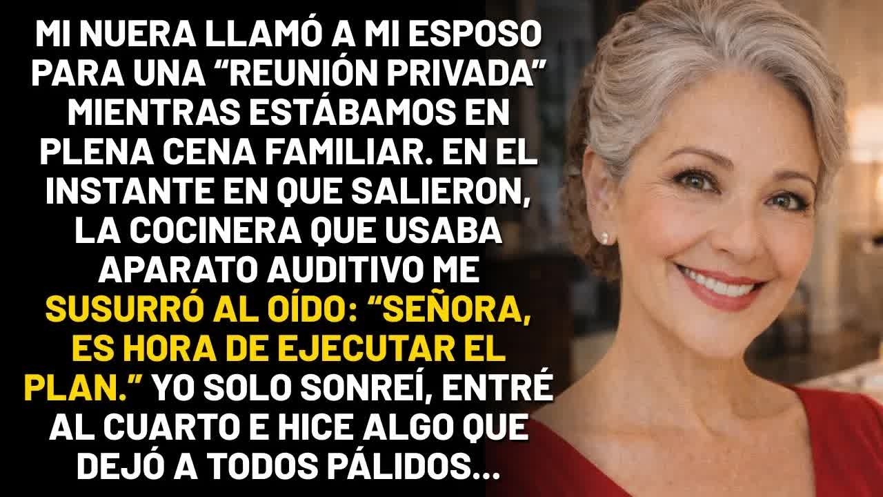 Mi nuera creyó que se quedaría con todo mi dinero  Pero la cocinera “sorda” y yo teníamos un p
