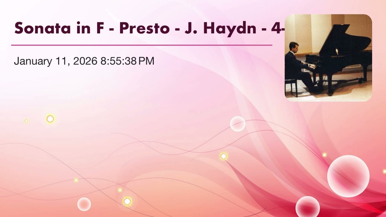 Sonata in F - Presto - J. Haydn - 4-9-93