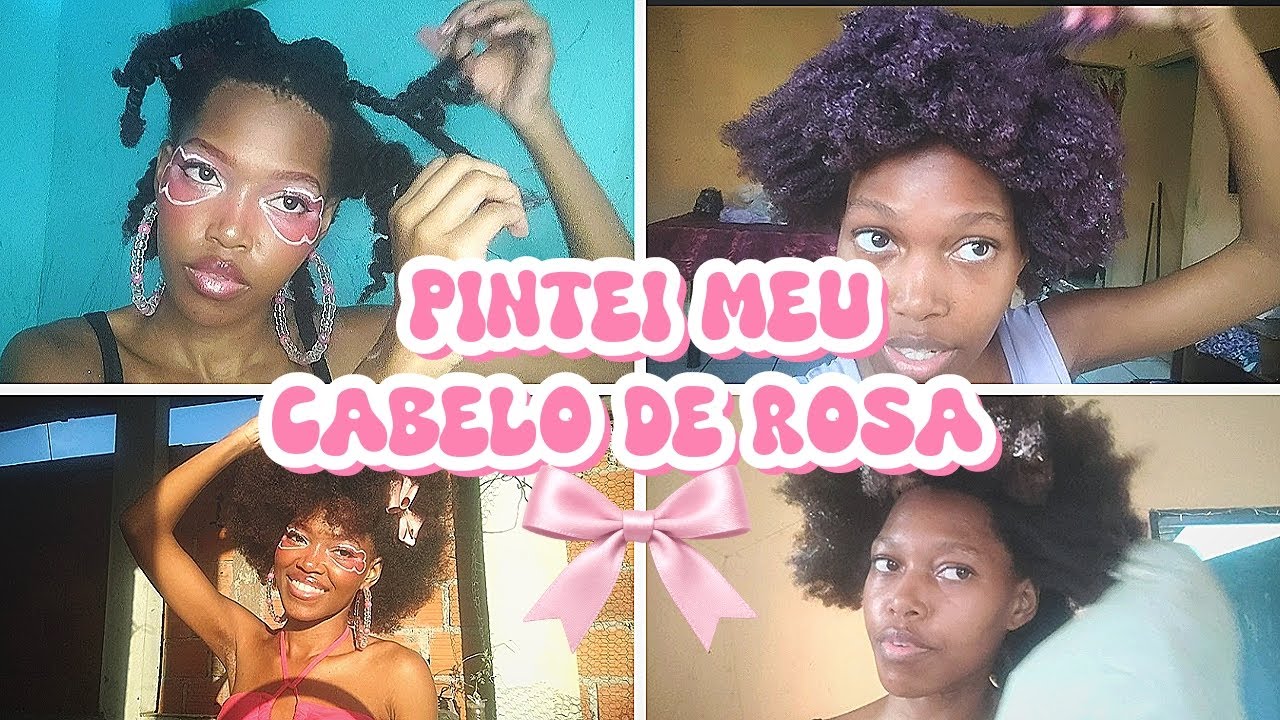 PINTEI MEU CABELO DE ROSA ESCURO 💕💗🩰✨