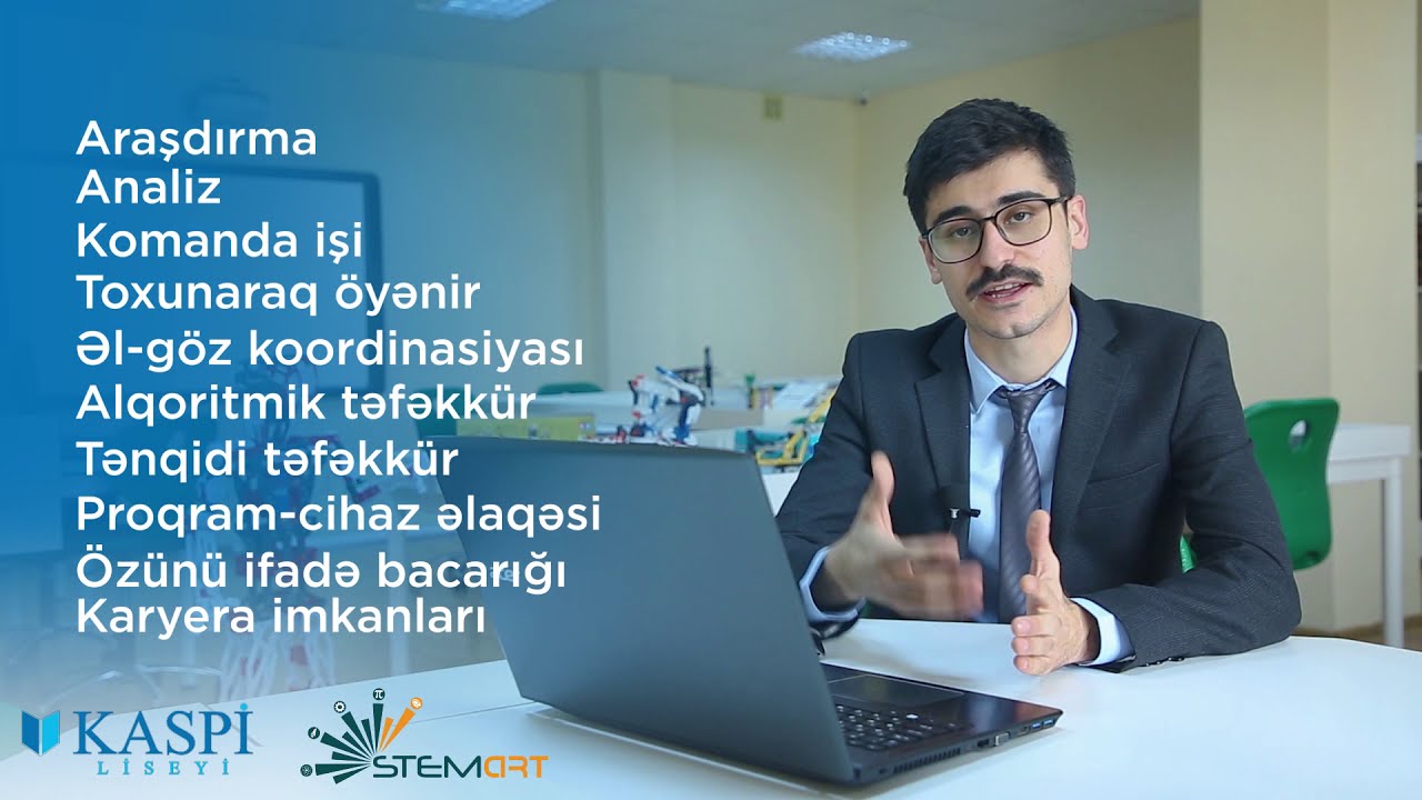 Mərkəzimizin akademik direktoru Kamran Əsgərov-un STEAM dərslərinin mərhələləri haqqında çıxışı