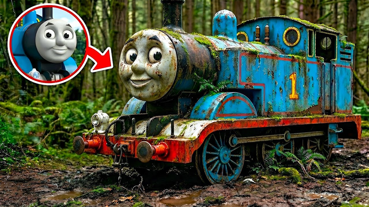 Restoring Process ASMR a Forgotten Thomas the Tank Engine Found Deep in the Woods.