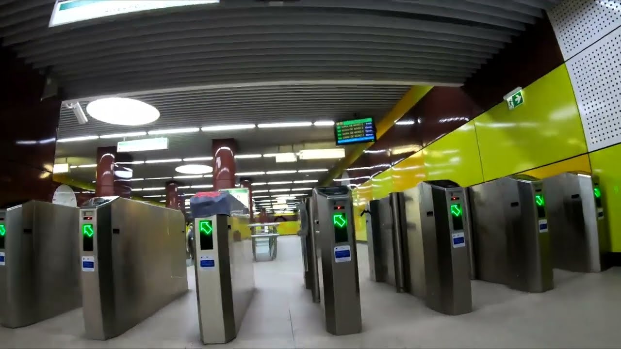 The new Străuleşti metro station in Bucharest, Romania. Old trains covered in graffiti