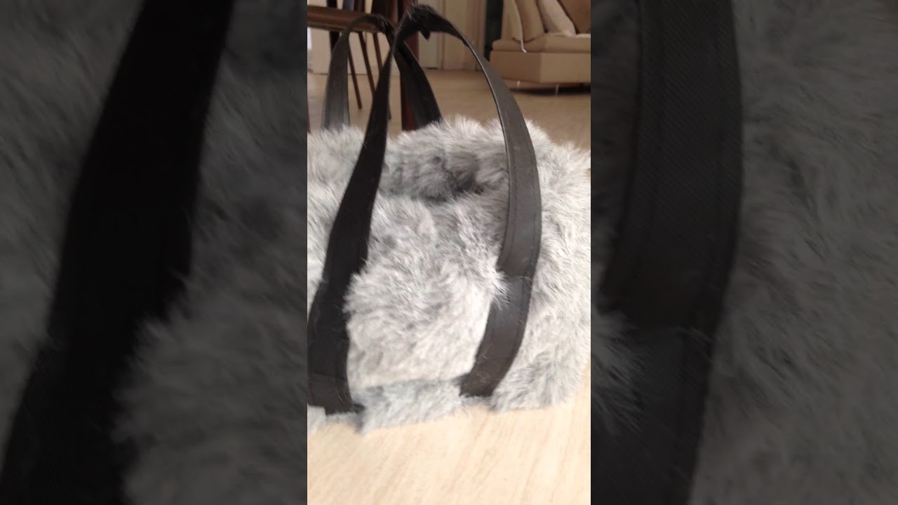 Borsa pelliccia eco fatta a mano