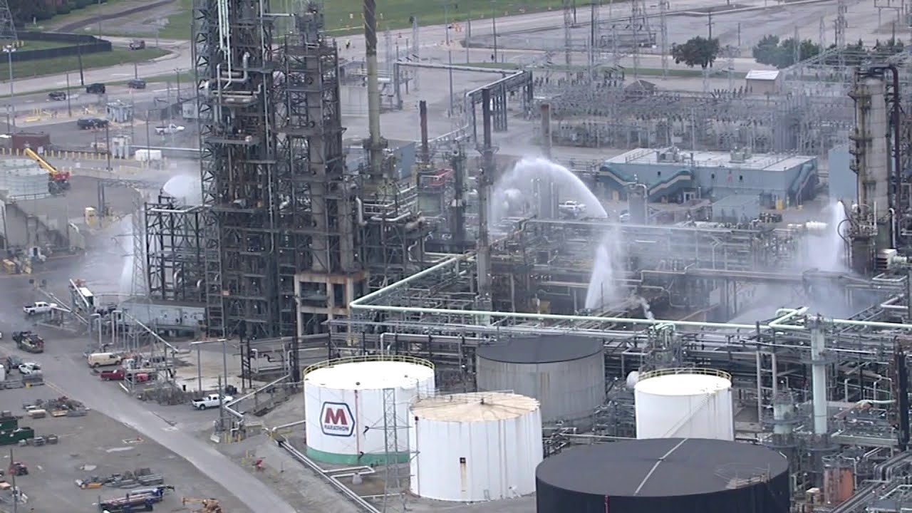 Video of Marathon Refinery in Detroit on Sept. 12, 2019