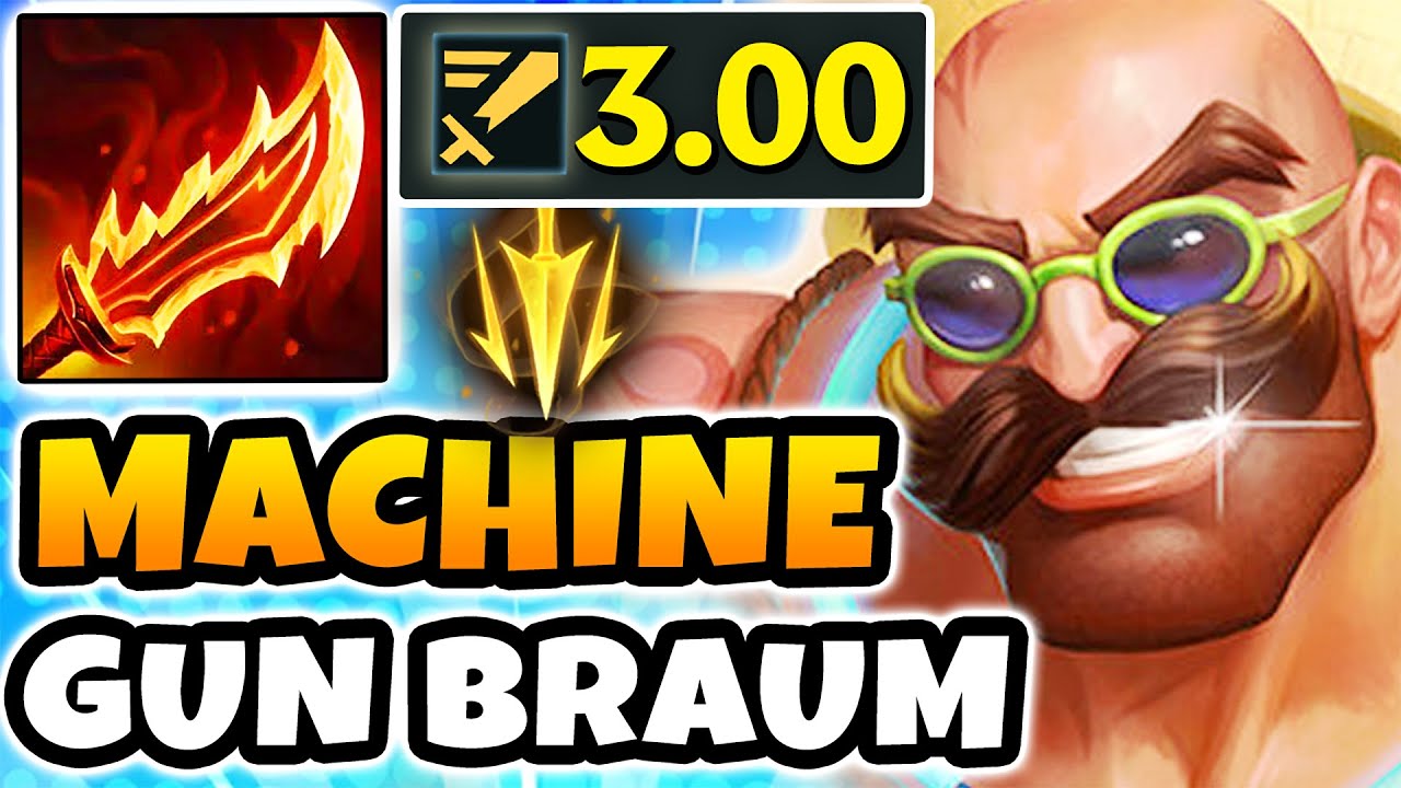 Braum Jungle but I'm a Machine Gun that can 1V5... (3.00 ATTACK SPEED)