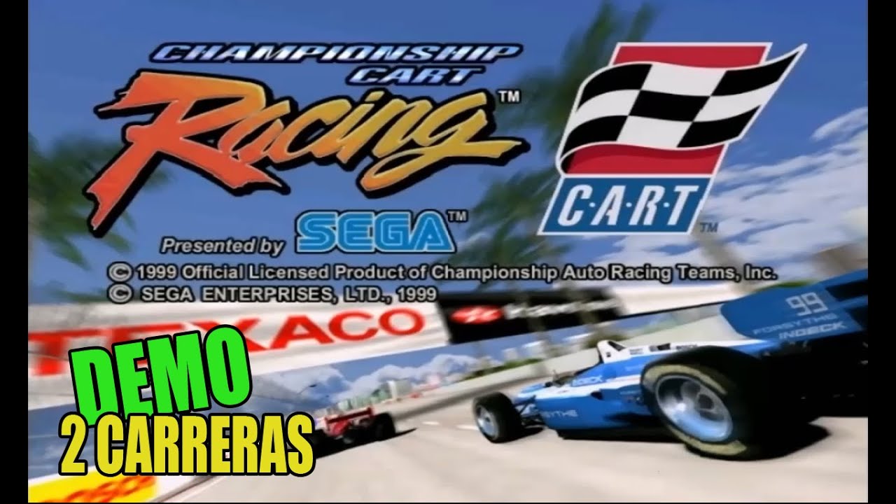 SEGA Dreamcast Generator - Champ Cart Racing Flag To Flag DEMO 2 carreras de 3 vueltas Greg Moore 🎮