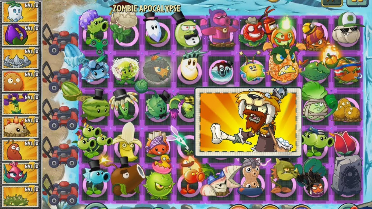 Plants vs Zombies 2 - 1000 Zombi Cazador vs Todas las Plantas