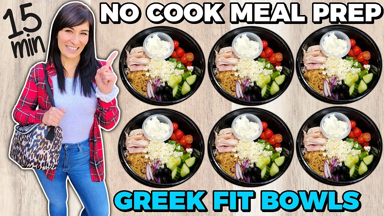 EASY 15 Minute NO COOK Meal Prep for the Work Week Rotisserie Chicken