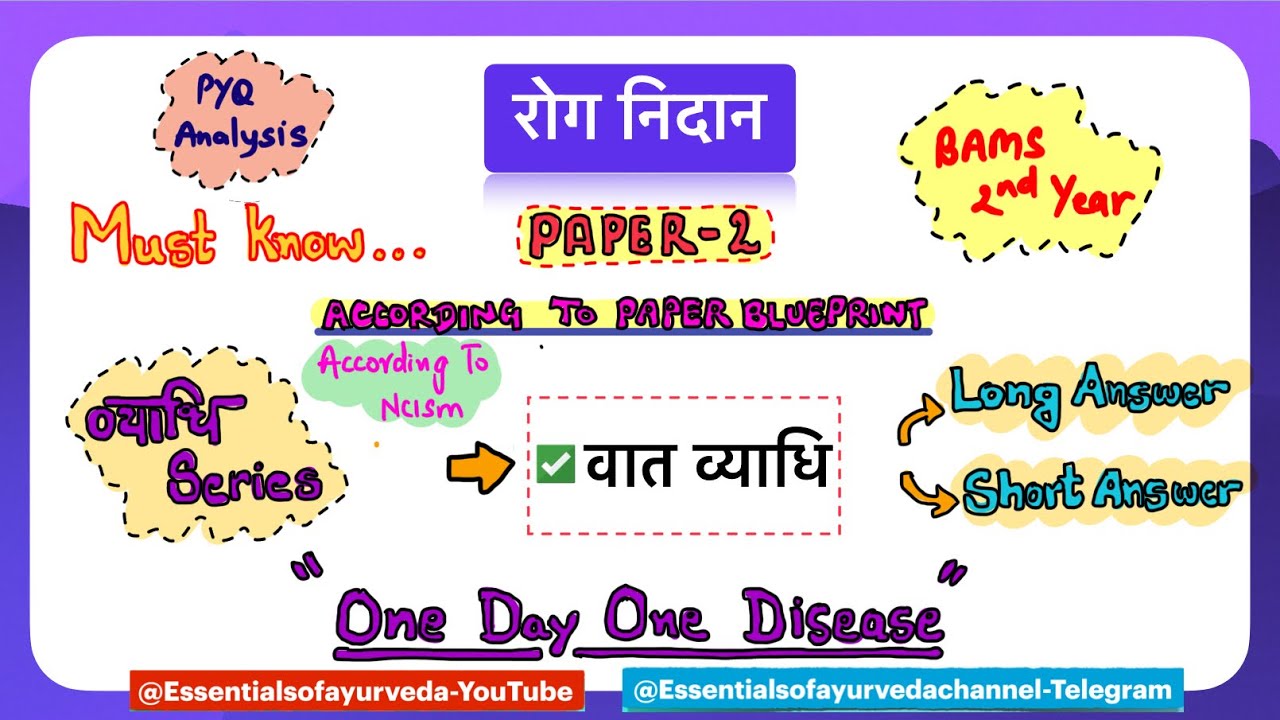 Rog Nidan-Vyadhi Series|Paper - 2| Vata Vyadhi(वातव्याधी)#vatavyadhi#bams2ndyear#vata#arthritis#gout
