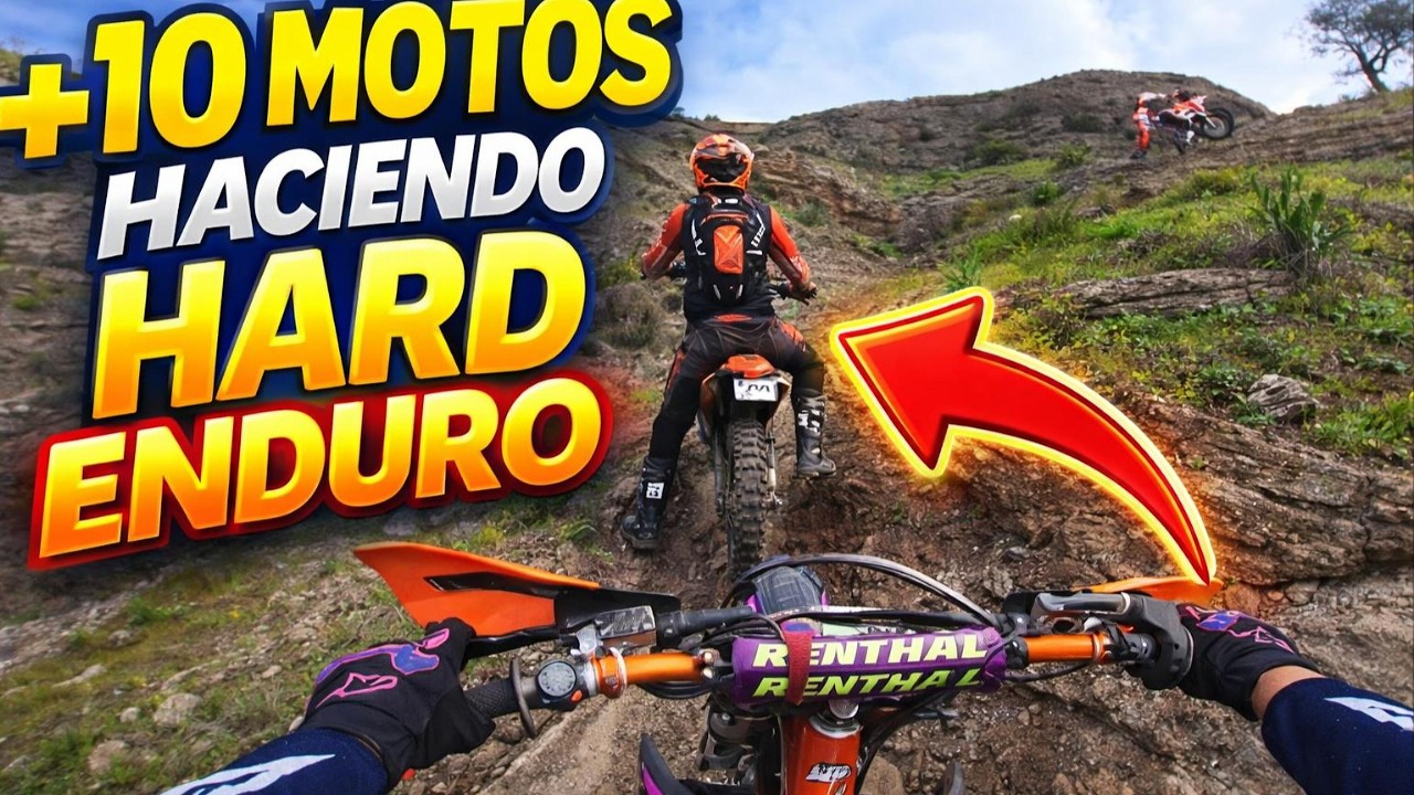 VIDEO VLOG - ON BOARD - HARD ENDURO CON MAS DE 10 MOTOS + CAIDAS DE POR MEDIO