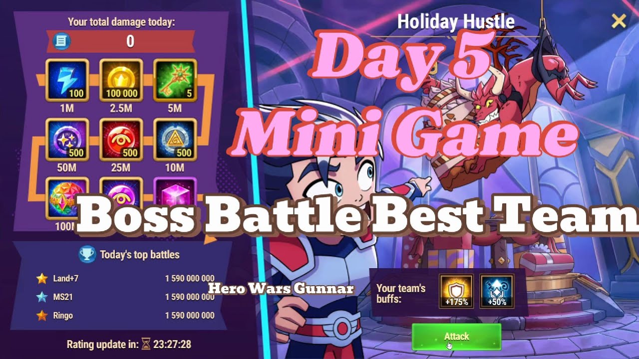 Day 5 Mini Game | Best Team for ArchDemon Herowars Birthday 2025 #herowars Hero Wars Dominion Era