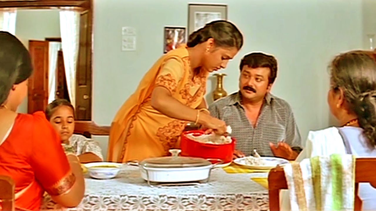 നല്ല വിശപ്പ്.., സാമ്പാറില്ലേ ..|  Jayaram Movie Scene  | Swayamvara Panthal