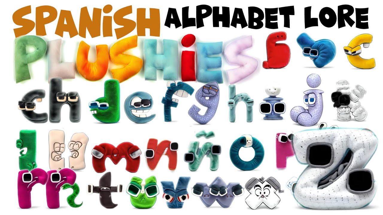 a to z Spanish Alphabet Lore Plushies Complete Lowercase