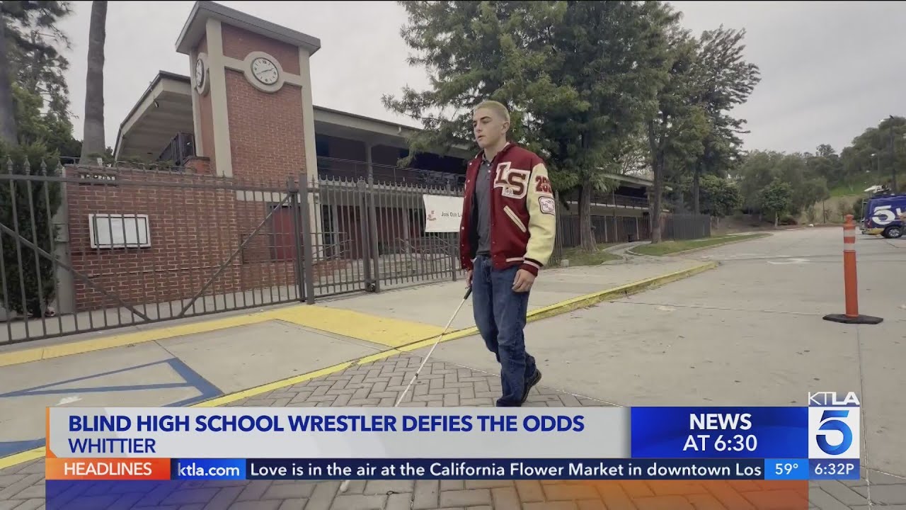 Blind high school wrestler defies the odds in Southern California