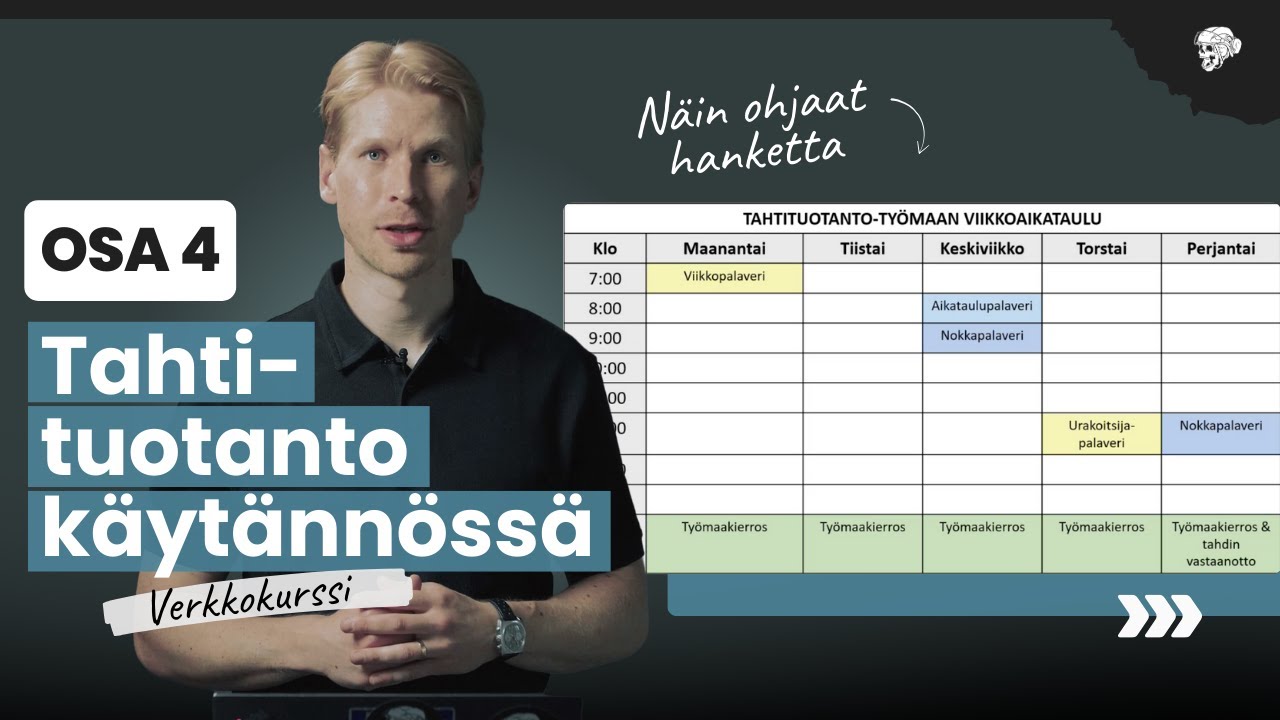 [Osa 4] Tahtituotannon johtaminen rakentamisen aikana | Verkkokurssi