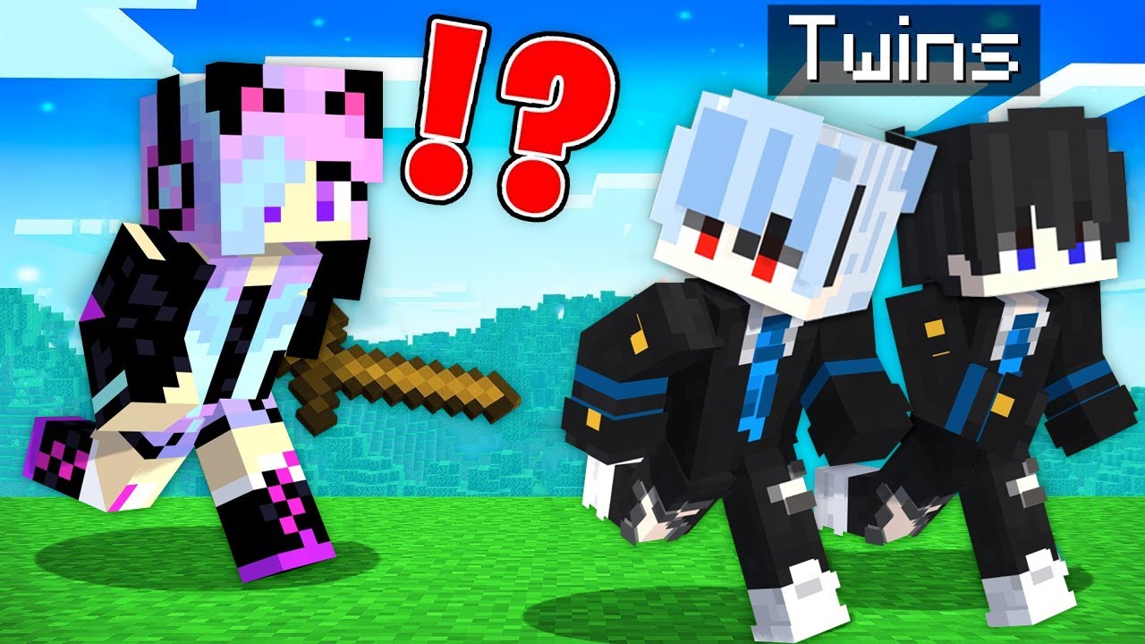TWINS Speedrunner vs Hunter in Minecraft!